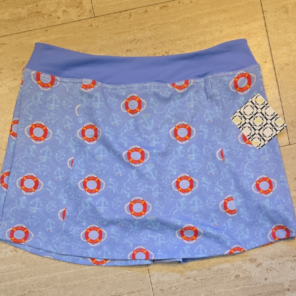 New Turtles & Tees Christina "All Knotted Up" Leisure Skort With Pleats